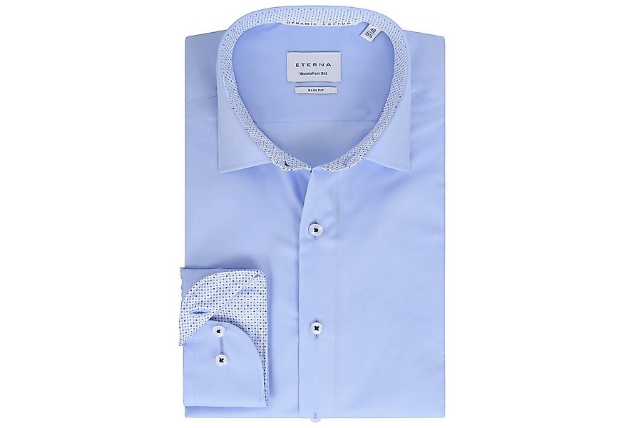 Eterna Langarmhemd Businesshemd Slim Fit, Hellblau, Bügelleicht, Dynamic Co günstig online kaufen