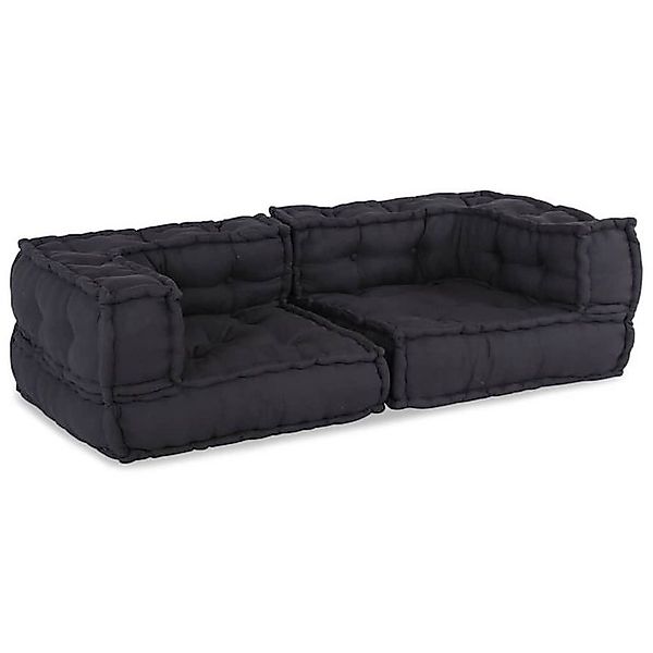 vidaXL Sofa Pouf Modular Sofa Anthrazit 140x70x36 cm Stoff günstig online kaufen