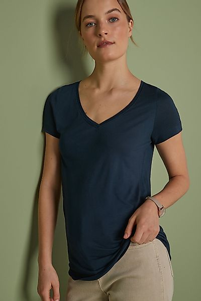 Next T-Shirt Lässiges T-Shirt mit V-Ausschnitt günstig online kaufen