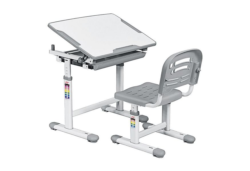 KOMFOTTEU Kinderschreibtisch mit Stuhl (Set), höhenverstellbar & neigbar günstig online kaufen