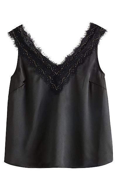 Next Blusentop Cami-Trägertop mit Spitze und Perlchen (1-tlg) günstig online kaufen