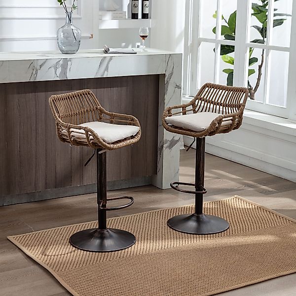 Celya Barhocker (2st),Barstühle 360°Drehbar Küchenstühle Sitzhöhe günstig online kaufen