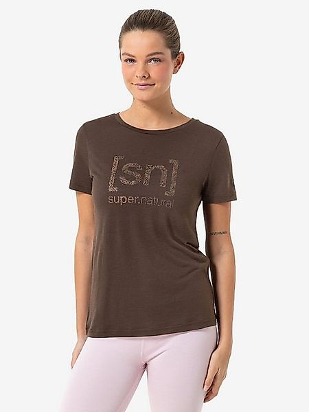 SUPER.NATURAL T-Shirt für Damen, Merino ARABESQUE Muster Print, casual günstig online kaufen