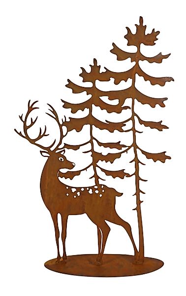 abc HOME Gartenfigur Silhouette Hirsch, Edelrost, günstig online kaufen
