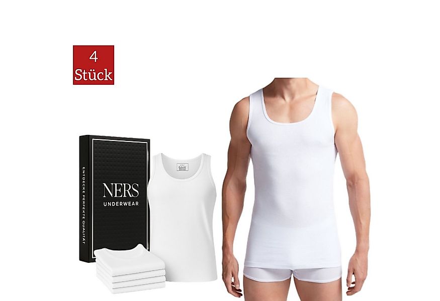 NERS Unterhemd (4er Pack) 100% Baumwolle für Herren Feinripp Tank Top, in G günstig online kaufen