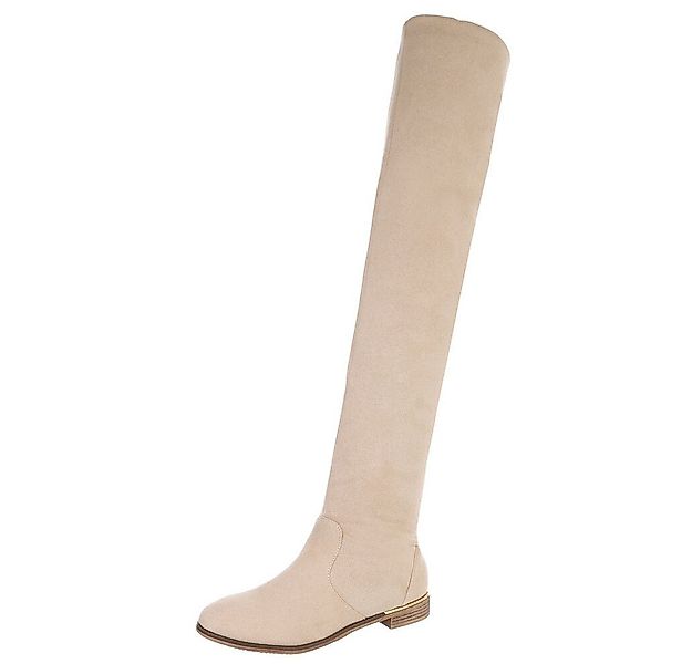 Ital-Design Elegante Overknee-Stiefel aus weichem Material für Damen Stiefe günstig online kaufen