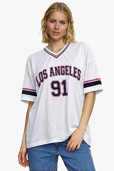 Worldclassca T-Shirt Worldclassca Oversized LA 91 Los Angeles Print T-Shirt günstig online kaufen