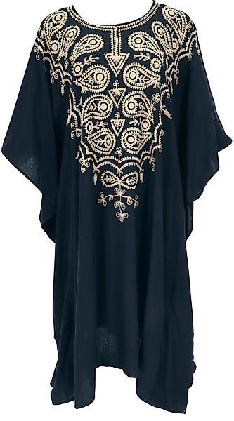 Guru-Shop Midikleid Mittellanger bestickter Boho Kaftan, günstig online kaufen