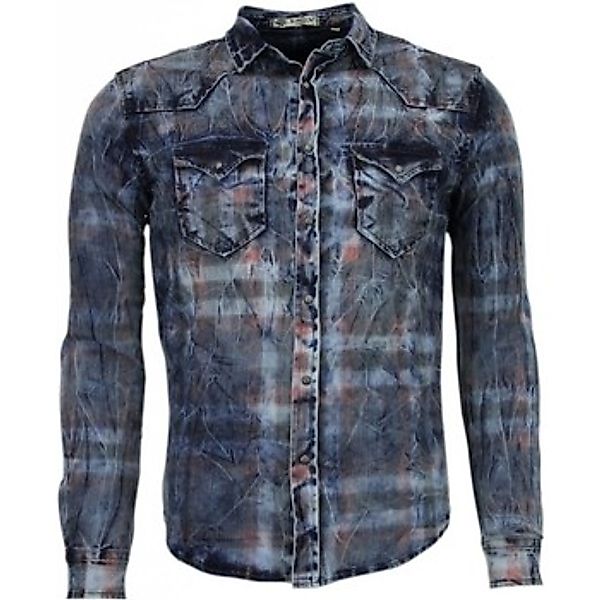 Enos  Hemdbluse Jeanshemd Slim Farbe Motiv günstig online kaufen