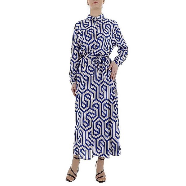 Ital-Design Maxikleid Damen Freizeit (85885226) Ornamente Blusenkleid in Bl günstig online kaufen