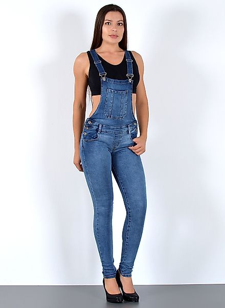 ESRA Jeanslatzhose Damen Latzjeans mit Hosenträger günstig online kaufen