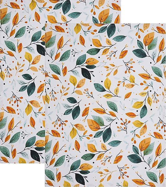 REDBEST Geschirrtuch Geschirrtuch 2er-Pack, Baumwolle Blatt günstig online kaufen