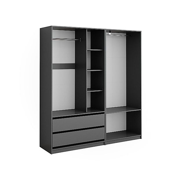 Vicco Kleiderschrank Elmo, Anthrazit, 100 x 200 cm 2er Set günstig online kaufen