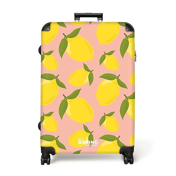 NoBoringSuitcases.com© Hartschalen-Trolley Pastellorange mit Zitronen 77 günstig online kaufen