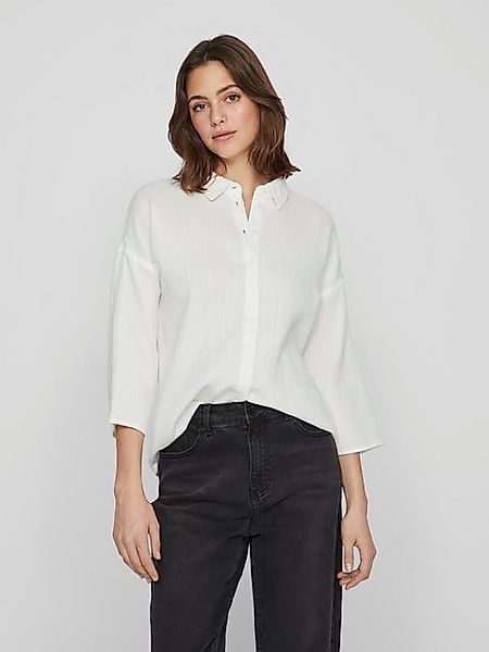 Vila Blusenshirt Lockere Crepe Design Hemd Bluse mit weiten Ärmeln VILANIA günstig online kaufen