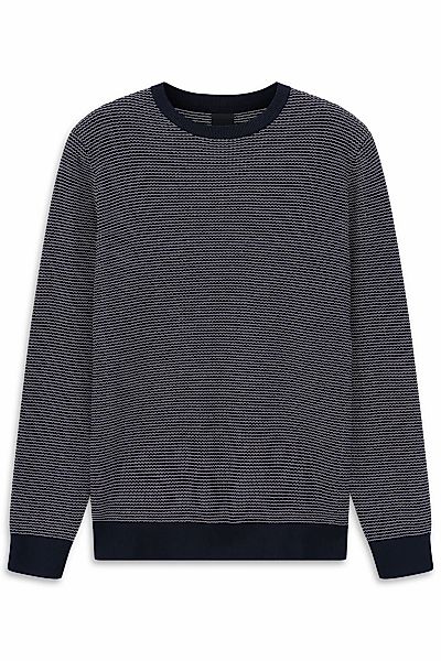 bugatti Rundhalspullover "Regular Fit" aus reiner Baumwolle günstig online kaufen