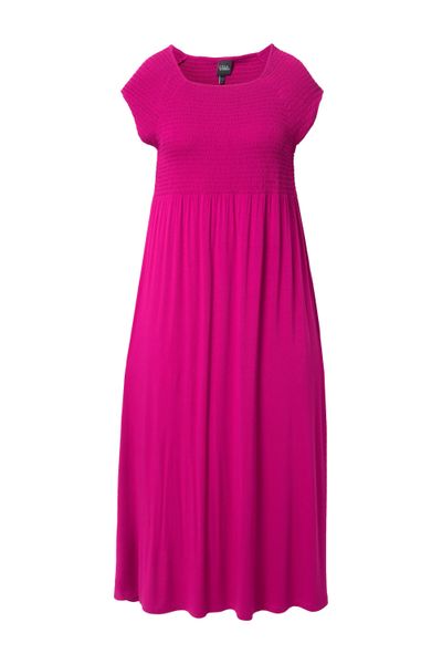 Ulla Popken Maxikleid Kleid A-Linie gesmokt günstig online kaufen