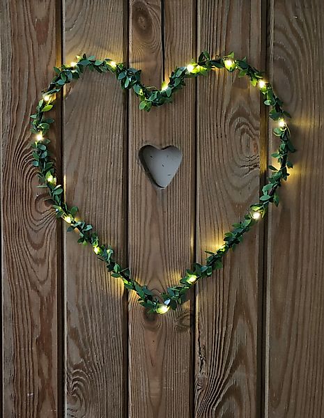 Meinposten Fensterdekoration Herz Stern LED Silhouette günstig online kaufen