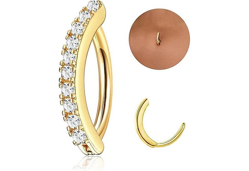 LuxusKollektion Bauchnabelpiercing Bauchnabelpiercing 14G Ring Edelstahl Cl günstig online kaufen