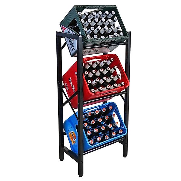 PROREGAL Getränkekistenregal KÖNIGSSEE M HxBxT 108x49x32 3 Kisten Auf 3 Ebe günstig online kaufen