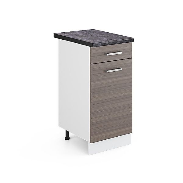 Vicco Küchenunterschrank R-Line Schubladenschrank für die Küche Grau/Weiß 4 günstig online kaufen