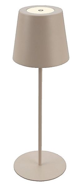 TRANGO LED Tischleuchte, Beige LED Tischlampe 2017-03C kabellos & Touch stu günstig online kaufen