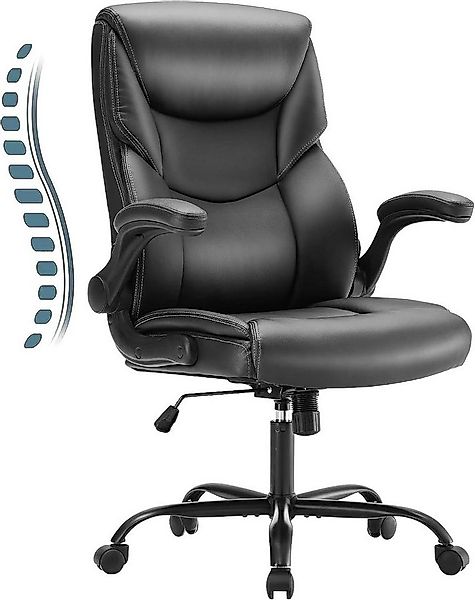 DUMOS Chefsessel Ergonomic Bürostuhl Pu-Leder Office Chair Armlehnen Drehba günstig online kaufen