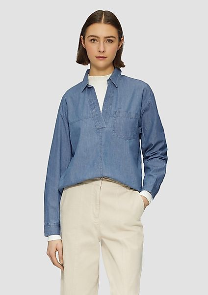 s.Oliver Langarmbluse Bluse Lässige Jeansbluse im günstig online kaufen