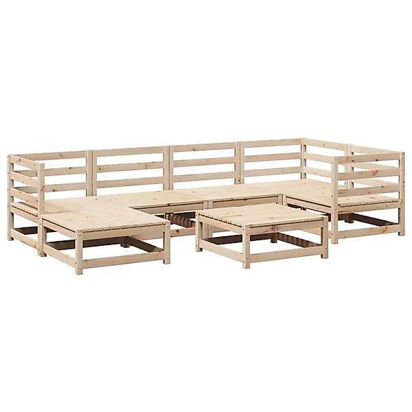 vidaXL 7-Tlg Garten-Sofagarnitur Massivholz Kiefer 3299530 günstig online kaufen