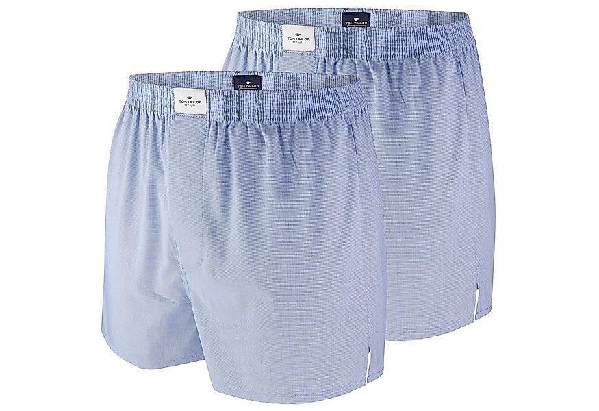 TOM TAILOR Boxershorts (2-St) Webboxer mit verdeckter Knopfleiste im 2er Pa günstig online kaufen