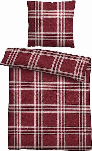 Biberna Bettwäsche "Lya" 2 Stk. tlg. kuschelig warm, weich, Melange, 100% B günstig online kaufen