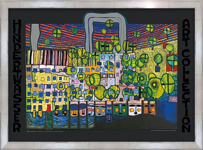 artissimo Bild mit Rahmen Hundertwasser Bild mit Rahmen / Poster gerahmt 72 günstig online kaufen