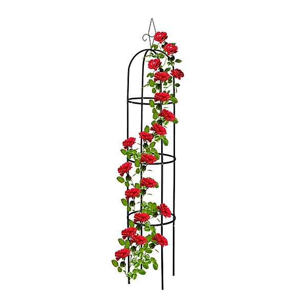 relaxdays Rankhilfe Schwarze Rankhilfe 200 cm günstig online kaufen