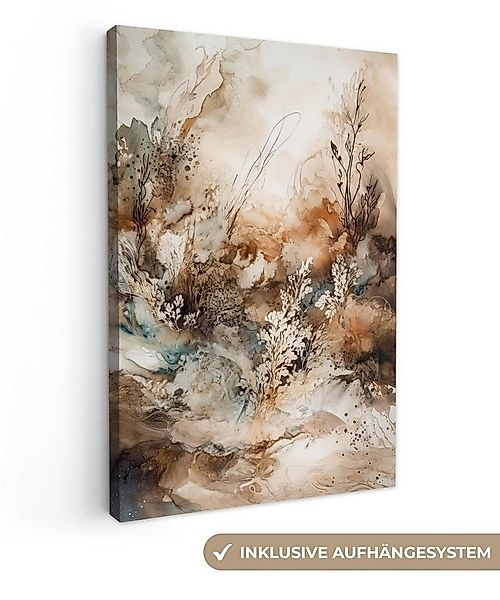 OneMillionCanvasses® Leinwandbild Abstrakt - Beige - Farbe - Kunst - Natur günstig online kaufen