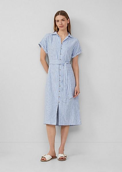s.Oliver Midikleid Kleid Gestreiftes Midikleid im Relaxed Fit aus Leinenmix günstig online kaufen