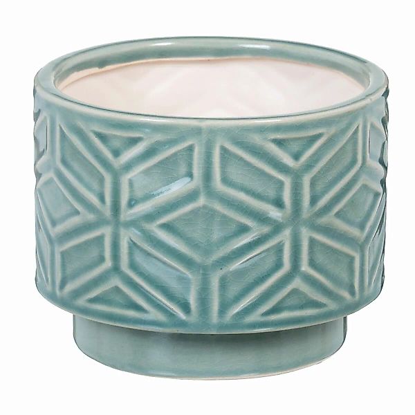 Blumentopf 17,5 X 17,5 X 14 Cm Aus Keramik Blau günstig online kaufen
