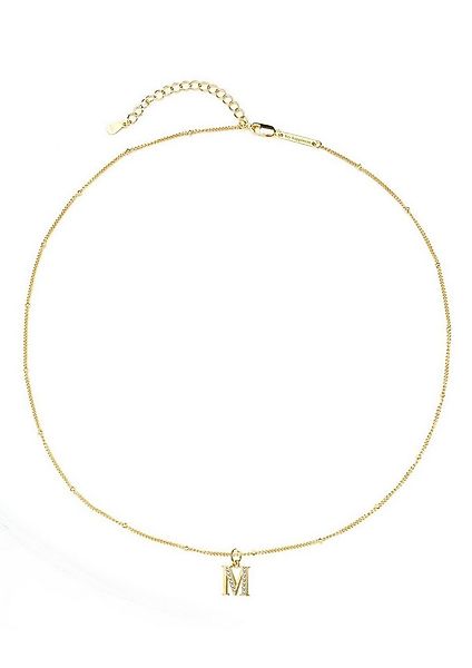 Hey Happiness Silberkette mit Buchstaben Anhänger A–Z, mit Zirkonia, 925 Si günstig online kaufen