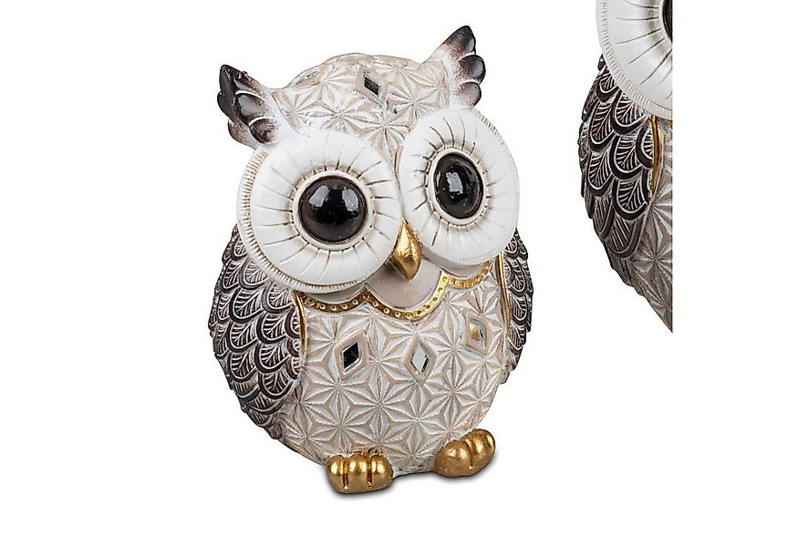 formano Dekofigur Creme Braun, Handbemalt, Braun, Motiv: Eule günstig online kaufen
