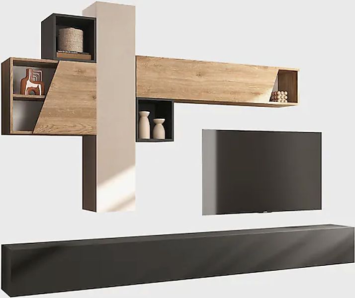 INOSIGN Wohnwand »INFINITY, 6tlg. Breite 276 cm, moderne Mediawand,« 6 Stk. günstig online kaufen