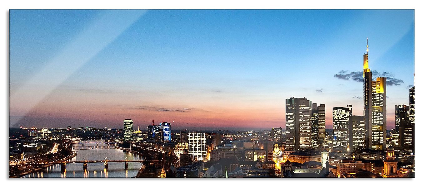 Pixxprint Glasbild Frankfurt Skyline, Frankfurt Skyline günstig online kaufen