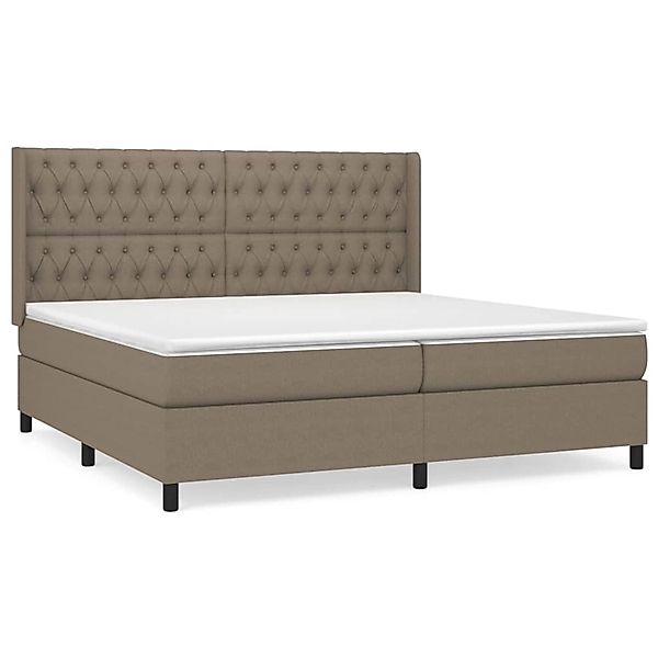 vidaXL Boxspringbett mit Matratze Taupe 200x200 cm Stoff1377646 günstig online kaufen
