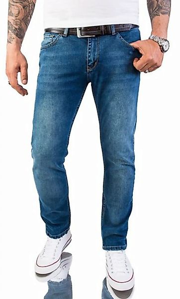 Rock Creek Slim-fit-Jeans Herren Jeans Stonewashed Blau RC-2147 günstig online kaufen