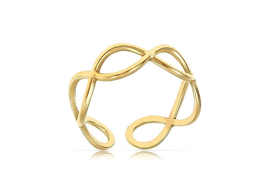 Made by Nami Fingerring Goldener Boho Edelstahl Ring Größenverstellbar & Wa günstig online kaufen