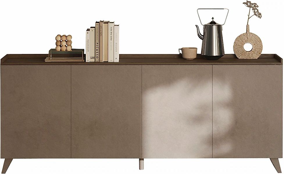 Home affaire Sideboard "Tray, Breite 241, Kommode mit 4 Türen" "Tablet", Pu günstig online kaufen