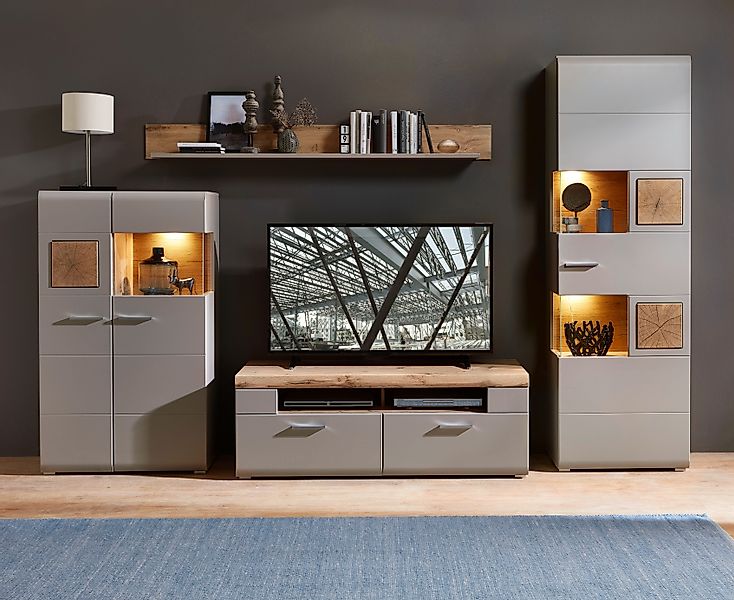 Innostyle Wohnwand "FUN PLUS II" 4 Stk. tlg. inkl. LED-Beleuchtung günstig online kaufen