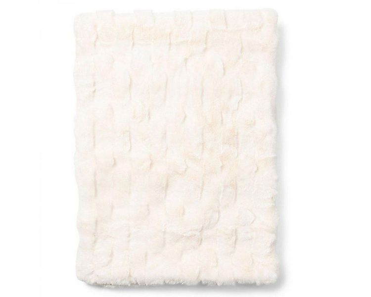 Wohndecke Tagesdecke Romolo Kunstpelz Weiß (180x130cm), Rivièra Maison günstig online kaufen