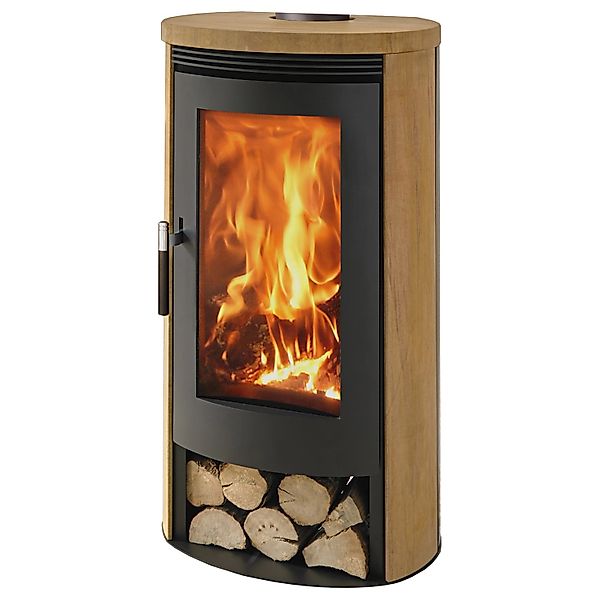 Panadero Angel Kaminofen Angel Sand Naturstein Schwarz Metallic 8 kW günstig online kaufen