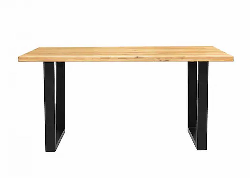 Home affaire Esstisch »Model 1«, Eiche Massivholz und pulverbeschichtete Me günstig online kaufen