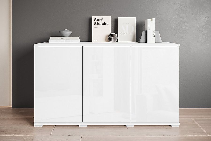 INOSIGN Sideboard Kenia, moderne grifflose Kommode mit 3 Türen, Breite 120 günstig online kaufen