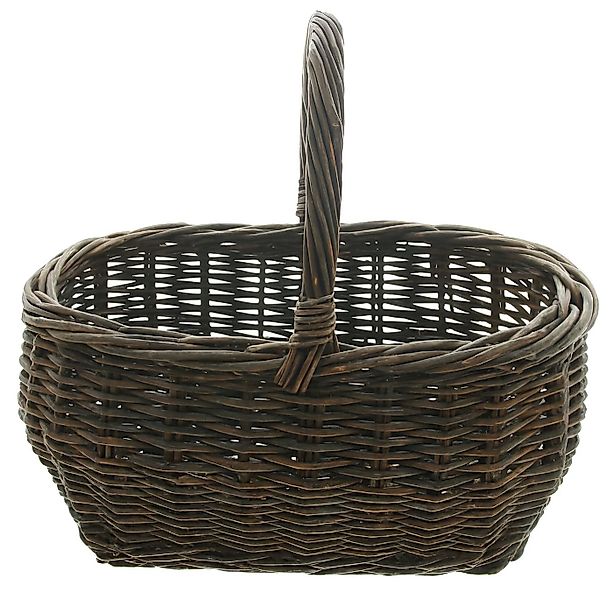 Dekoleidenschaft Einkaufskorb "Brown" Weide, groß, Weidenkorb mit Henkel, F günstig online kaufen